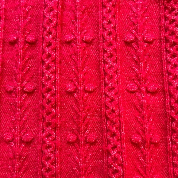 LOFT Cable Knit Pom Pom Tie Neck Sweater - Picture 4 of 6